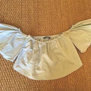 Zara XS flowy blue top.